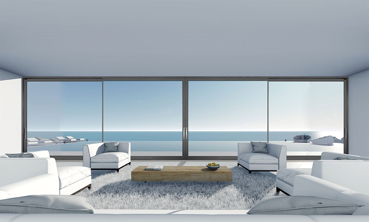 系統門窗裝修效果圖-大玻璃推拉門2