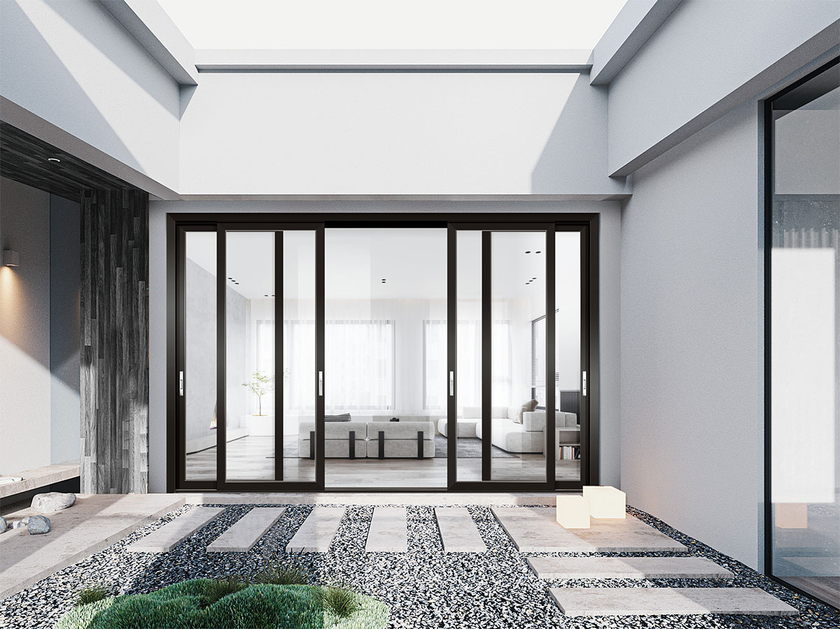 系統門窗裝修效果圖-別墅推拉門